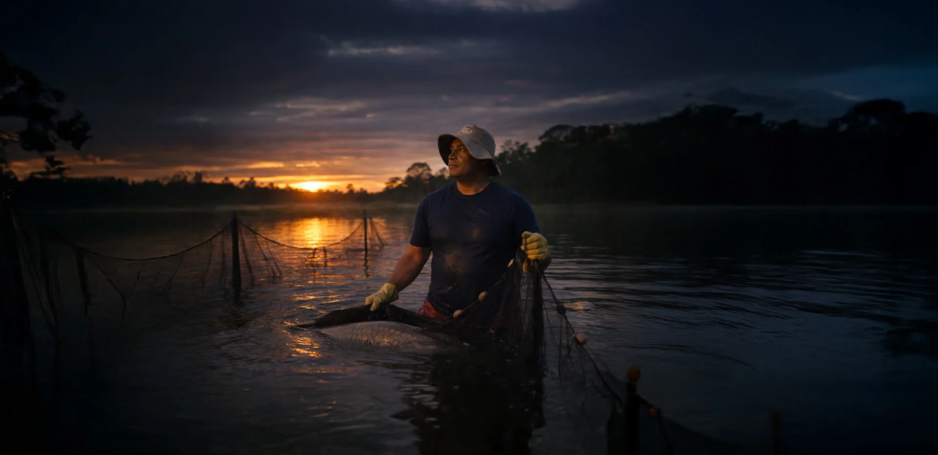 The Ucayali at sunset, the waters our fish call home